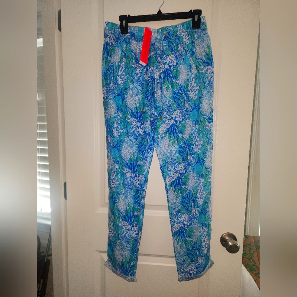 Lilly Pulitzer Taron Linen Pant Nwt Small